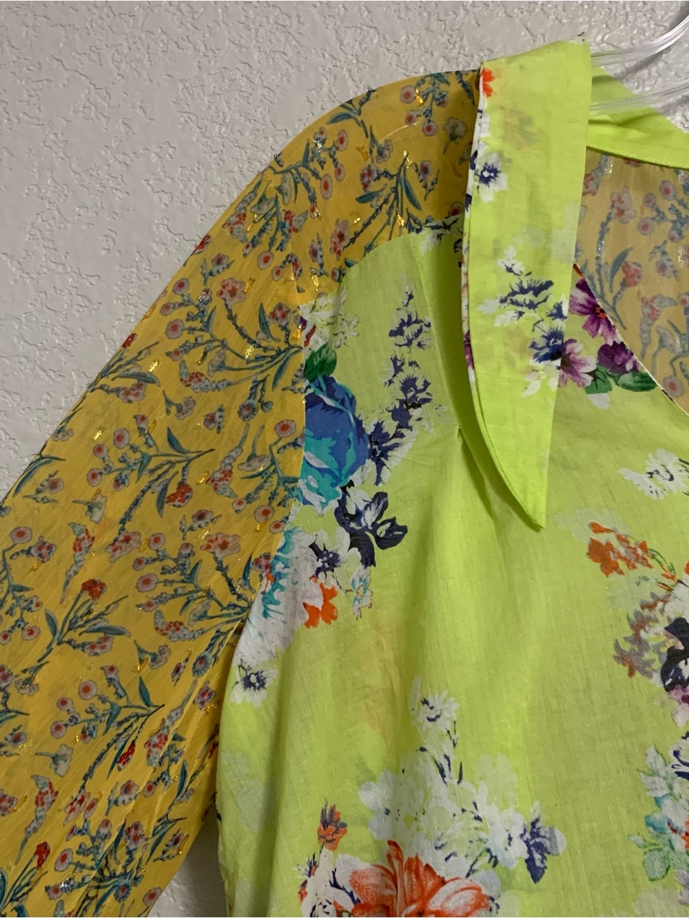 Aratta Silent Journey Shirt Top Blouse Womens M Floral Sheer Lightweight Boho - Picture 4 of 16
